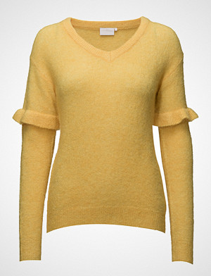 Kaffe genser, Cora Pullover Strikket Genser Gul KAFFE Kaffe genser, Cora Pullover Strikket Genser Gul KAFFE