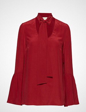 Michael Kors Bell Slv Silk Top Bluse Langermet Rød MICHAEL KORS Michael Kors Bell Slv Silk Top Bluse Langermet Rød MICHAEL KORS