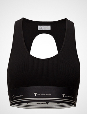T by Alexander Wang singlet, Compact Rib Cutout Crop Top W/ T Logo Elastic T-shirts & Tops Sleeveless Svart T BY ALEXANDER WANG T by Alexander Wang singlet, Compact Rib Cutout Crop Top W/ T Logo Elastic T-shirts & Tops Sleeveless Svart T BY ALEXANDER WANG