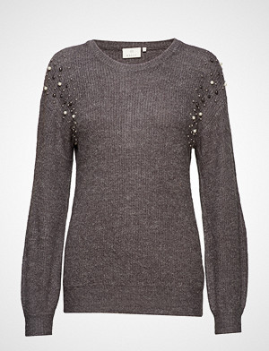 Kaffe genser, Cammi Rib Knit Pullover Strikket Genser Grå KAFFE Kaffe genser, Cammi Rib Knit Pullover Strikket Genser Grå KAFFE