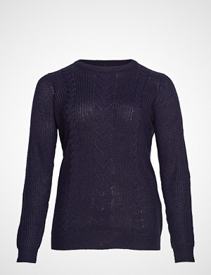 Zizzi genser, Msus, L/S, Pullover Strikket Genser Blå ZIZZI Zizzi genser, Msus, L/S, Pullover Strikket Genser Blå ZIZZI
