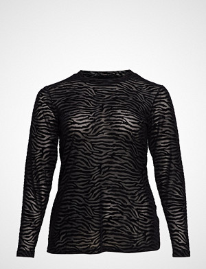 Zizzi T-skjorte, Mmarie, L/S, Mesh Top T-shirts & Tops Long-sleeved Svart ZIZZI Zizzi T-skjorte, Mmarie, L/S, Mesh Top T-shirts & Tops Long-sleeved Svart ZIZZI