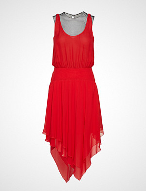 Karl Lagerfeld kjole, Silk Ggt & Mesh Evening Dress Kort Kjole Rød KARL LAGERFELD Karl Lagerfeld kjole, Silk Ggt & Mesh Evening Dress Kort Kjole Rød KARL LAGERFELD