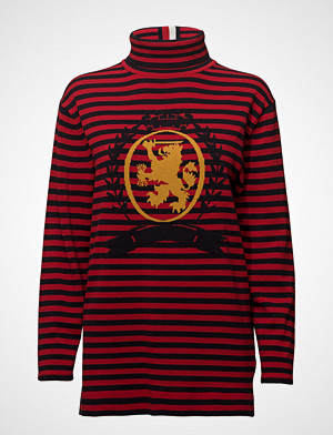Hilfiger Collection genser, Striped Turtle Neck Sweater Høyhalset Pologenser Rød HILFIGER COLLECTION Hilfiger Collection genser, Striped Turtle Neck Sweater Høyhalset Pologenser Rød HILFIGER COLLECTION