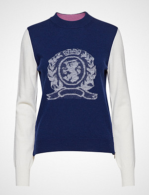 Hilfiger Collection genser, Crew Neck Crest Swtr Strikket Genser Blå HILFIGER COLLECTION Hilfiger Collection genser, Crew Neck Crest Swtr Strikket Genser Blå HILFIGER COLLECTION