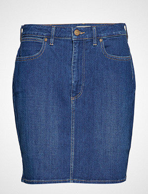 Wrangler skjørt, Mid Length Skirt Knelangt Skjørt Blå WRANGLER Wrangler skjørt, Mid Length Skirt Knelangt Skjørt Blå WRANGLER