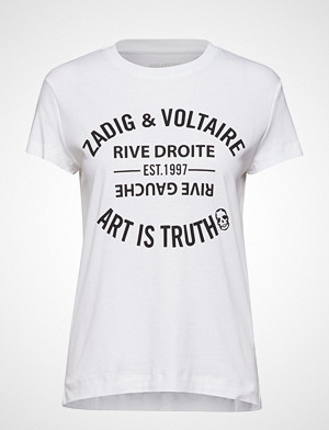 Zadig & Voltaire T-skjorte, Walk Blason Perm Cotton T-Shirt T-shirts & Tops Short-sleeved Hvit ZADIG & VOLTAIRE Zadig & Voltaire T-skjorte, Walk Blason Perm Cotton T-Shirt T-shirts & Tops Short-sleeved Hvit ZADIG & VOLTAIRE
