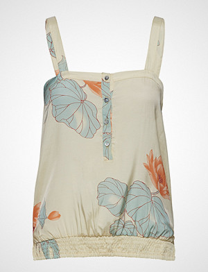 Rabens Saloner bluse, Lotus Placket Top Bluse Ermeløs Creme RABENS SAL R Rabens Saloner bluse, Lotus Placket Top Bluse Ermeløs Creme RABENS SAL R