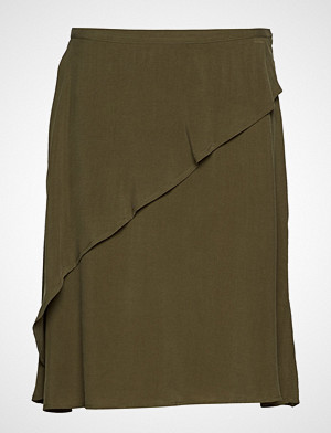 Rabens Saloner skjørt, Sand Washed Draped Skirt Kort Skjørt Grønn RABENS SAL R Rabens Saloner skjørt, Sand Washed Draped Skirt Kort Skjørt Grønn RABENS SAL R