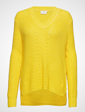 Kaffe genser, Kasammy Pullover Strikket Genser Gul KAFFE Kaffe genser, Kasammy Pullover Strikket Genser Gul KAFFE