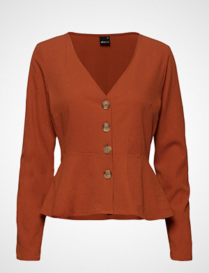 Gina Tricot kardigan, Hanneli Button Blouse Strikkegenser Cardigan Brun GINA TRICOT Gina Tricot kardigan, Hanneli Button Blouse Strikkegenser Cardigan Brun GINA TRICOT