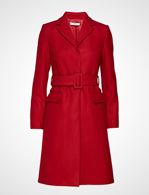 Mango kåpe, Structured Wool Coat Ullfrakk Frakk Rød MANGO Mango kåpe, Structured Wool Coat Ullfrakk Frakk Rød MANGO