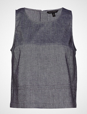 Banana Republic bluse, Sl Button Back Crop Solids Bluse Ermeløs Blå BANANA REPUBLIC Banana Republic bluse, Sl Button Back Crop Solids Bluse Ermeløs Blå BANANA REPUBLIC