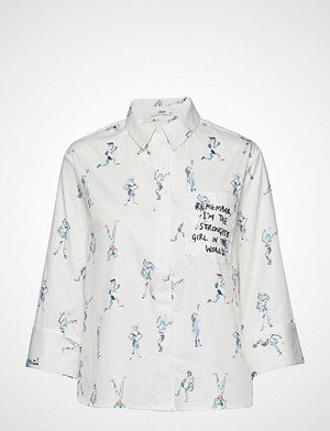 IBEN skjorte, Kian Shirt Print Langermet Skjorte Hvit IBEN IBEN skjorte, Kian Shirt Print Langermet Skjorte Hvit IBEN