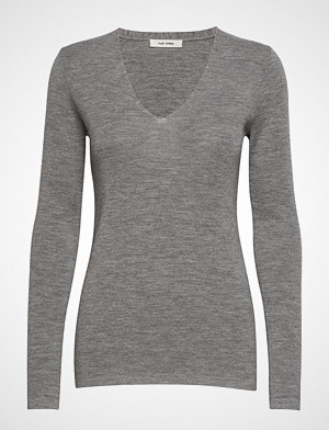 nué notes genser, Inge V-Neck Strikket Genser Grå NUÉ NOTES nué notes genser, Inge V-Neck Strikket Genser Grå NUÉ NOTES
