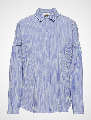 Mads Nørgaard skjorte, Crinckle Pop Saxima Langermet Skjorte Blå MADS NØRGAARD