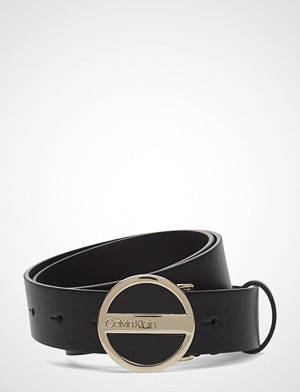 Calvin Klein belte, 3cm Round Buckle Bel Belte Svart CALVIN KLEIN Calvin Klein belte, 3cm Round Buckle Bel Belte Svart CALVIN KLEIN