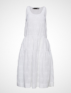 Love Moschino kjole, Love Moschino-Dress Knelang Kjole Hvit LOVE MOSCHINO Love Moschino kjole, Love Moschino-Dress Knelang Kjole Hvit LOVE MOSCHINO