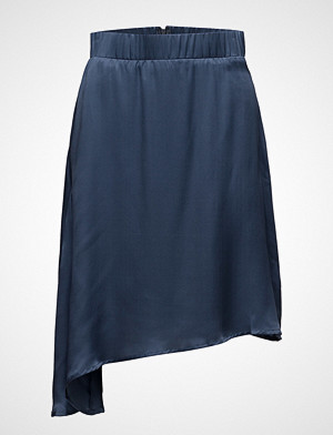 Valerie Slip Skirt Knelangt Skjørt Blå Valerie Valerie Slip Skirt Knelangt Skjørt Blå Valerie