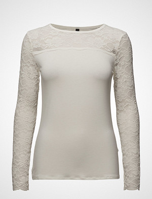 Pulz Jeans T-skjorte, Trisse L/S T-Shirt T-shirts & Tops Long-sleeved Hvit PULZ JEANS