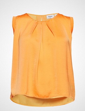 Saint Tropez bluse, R1292, Top With Gather Detail At Sl Bluse Ermeløs Oransje SAINT TROPEZ Saint Tropez bluse, R1292, Top With Gather Detail At Sl Bluse Ermeløs Oransje SAINT TROPEZ