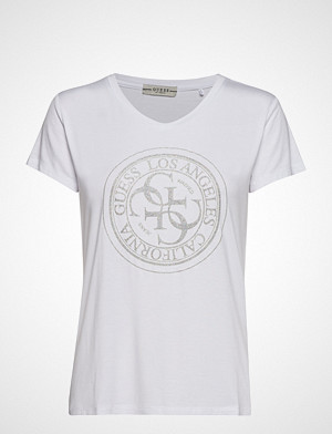 GUESS Jeans T-skjorte, Ss Vn Glitter Stamp Tee T-shirts & Tops Short-sleeved Hvit GUESS JEANS GUESS Jeans T-skjorte, Ss Vn Glitter Stamp Tee T-shirts & Tops Short-sleeved Hvit GUESS JEANS