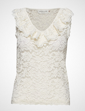 Rosemunde bluse, Top Bluse Ermeløs Creme ROSEMUNDE Rosemunde bluse, Top Bluse Ermeløs Creme ROSEMUNDE