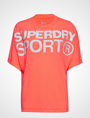 Superdry Sport T-skjorte, Active Loose Bf Tee T-shirts & Tops Short-sleeved Rød SUPERDRY SPORT Superdry Sport T-skjorte, Active Loose Bf Tee T-shirts & Tops Short-sleeved Rød SUPERDRY SPORT