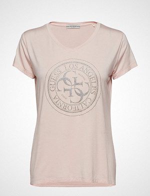 GUESS Jeans T-skjorte, Ss Vn Glitter Stamp Tee T-shirts & Tops Short-sleeved Rosa GUESS JEANS GUESS Jeans T-skjorte, Ss Vn Glitter Stamp Tee T-shirts & Tops Short-sleeved Rosa GUESS JEANS