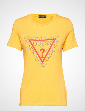 GUESS Jeans T-skjorte, Ss Cn Pearls Tee T-shirts & Tops Short-sleeved Gul GUESS JEANS GUESS Jeans T-skjorte, Ss Cn Pearls Tee T-shirts & Tops Short-sleeved Gul GUESS JEANS