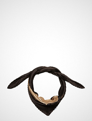 Ganni Pleated Satin Skjerf Svart GANNI