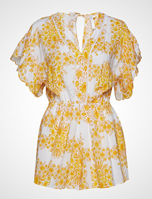 Seafolly Wallpaper Floral Playsuit Blouses Short-sleeved Gul Seafolly Seafolly Wallpaper Floral Playsuit Blouses Short-sleeved Gul Seafolly