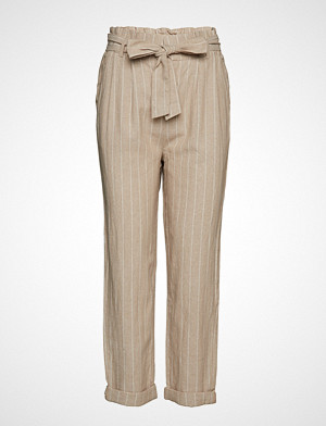 Gina Tricot bukse, Therese Paperbag Linen Trousers Vide Bukser Beige GINA TRICOT Gina Tricot bukse, Therese Paperbag Linen Trousers Vide Bukser Beige GINA TRICOT
