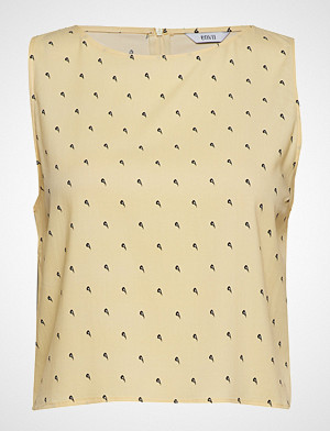 Envii bluse, Enchariton Sl Top Aop 6595 Bluse Ermeløs Gul ENVII