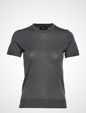 Theory T-skjorte, Basic Tee Sk.Silken T-shirts & Tops Short-sleeved Grå THEORY