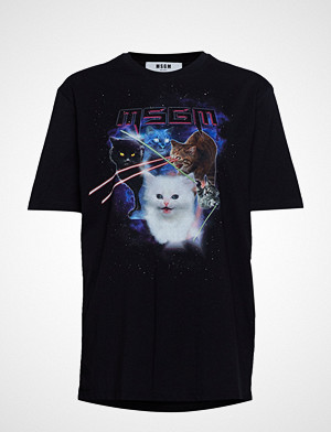 MSGM T-skjorte, Space Cats T-Shirt T-shirts & Tops Short-sleeved Svart MSGM MSGM T-skjorte, Space Cats T-Shirt T-shirts & Tops Short-sleeved Svart MSGM