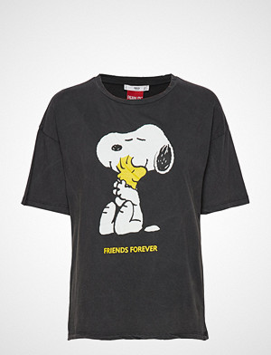 Mango Peanuts T-Shirt T-shirts Tops Short-sleeved Svart MANGO