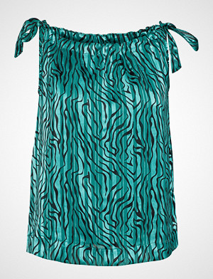 Saint Tropez bluse, U1021, Top Woven Bluse Ermeløs Grønn SAINT TROPEZ