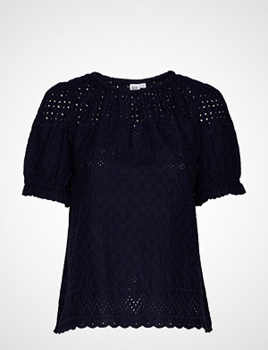 GAP bluse, Ss Eyelet Tee Bluse Kortermet Blå GAP GAP bluse, Ss Eyelet Tee Bluse Kortermet Blå GAP