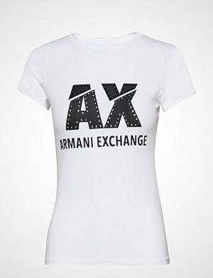 Armani Exchange T-skjorte, Woman Jersey T-Shirt T-shirts & Tops Short-sleeved Hvit ARMANI EXCHANGE