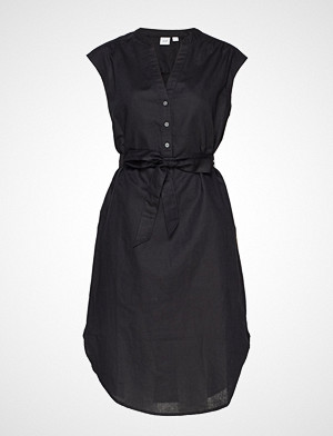 GAP kjole, Midi Cap Slv Drs - Sol Lin Knelang Kjole Svart GAP GAP kjole, Midi Cap Slv Drs - Sol Lin Knelang Kjole Svart GAP