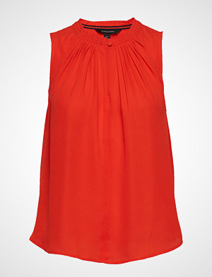 Banana Republic bluse, Sl Pleated Neck Top Bluse Ermeløs Rød BANANA REPUBLIC Banana Republic bluse, Sl Pleated Neck Top Bluse Ermeløs Rød BANANA REPUBLIC