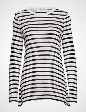 T by Alexander Wang T-skjorte, Classic Striped Slub Jersey L/S Tee T-shirts & Tops Long-sleeved Hvit T BY ALEXANDER WANG T by Alexander Wang T-skjorte, Classic Striped Slub Jersey L/S Tee T-shirts & Tops Long-sleeved Hvit T BY ALEXANDER WANG