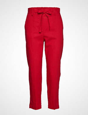 Mango bukse, Straight Linen-Blend Trousers Bukser Med Rette Ben Rød MANGO Mango bukse, Straight Linen-Blend Trousers Bukser Med Rette Ben Rød MANGO