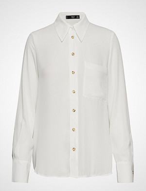 Mango skjorte, Pocket Flowy Shirt Langermet Skjorte Hvit MANGO Mango skjorte, Pocket Flowy Shirt Langermet Skjorte Hvit MANGO
