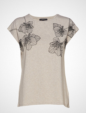 Esprit Collection T-skjorte, T-Shirts T-shirts & Tops Short-sleeved Beige ESPRIT COLLECTION