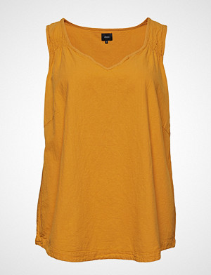 Zizzi bluse, Jelena, Sl, Blouse Bluse Ermeløs Gul ZIZZI Zizzi bluse, Jelena, Sl, Blouse Bluse Ermeløs Gul ZIZZI