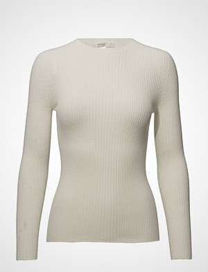 ÁERON genser, Ribbed Slim Knit Top Strikket Genser Creme ÁERON ÁERON genser, Ribbed Slim Knit Top Strikket Genser Creme ÁERON