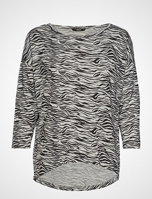 Only T-skjorte, Onlelcos 4/5 Aop Top Jrs Noos T-shirts & Tops Long-sleeved Grå ONLY Only T-skjorte, Onlelcos 4/5 Aop Top Jrs Noos T-shirts & Tops Long-sleeved Grå ONLY