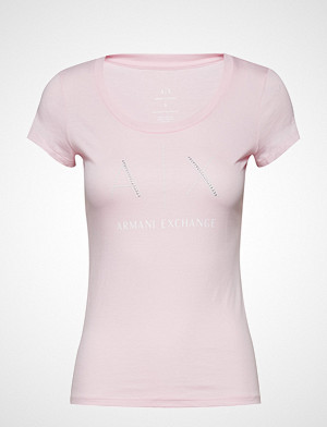 Armani Exchange T-skjorte, Woman Jersey T-Shirt T-shirts & Tops Short-sleeved Rosa ARMANI EXCHANGE